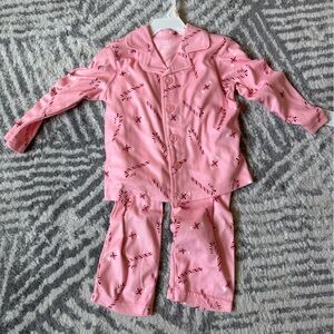 Carters Pink Candy Cane Kids Pajamas